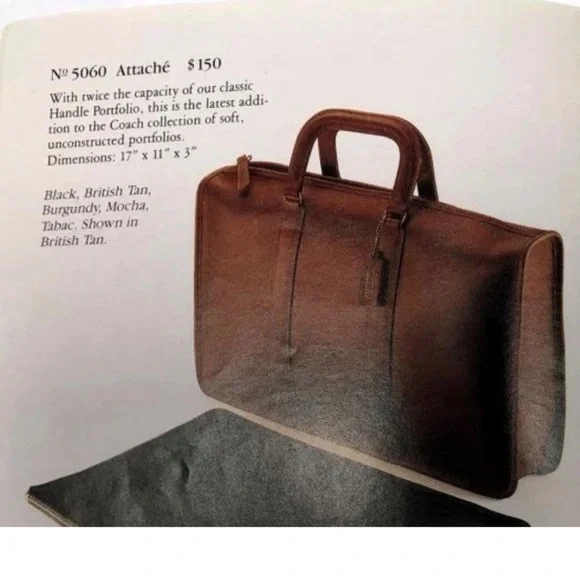 Vintage COACH Attache Burgundy New York City Leather Briefcase Portfolio 5060
